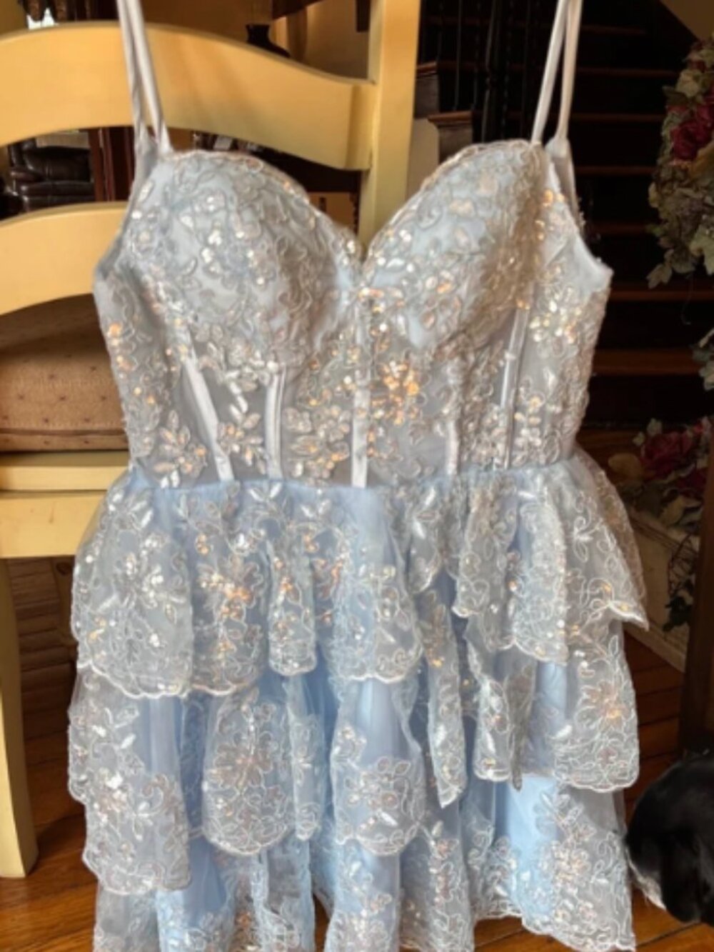 Light blue party dress